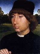 Hans Memling, Portrait of a Young Man before a Landscape